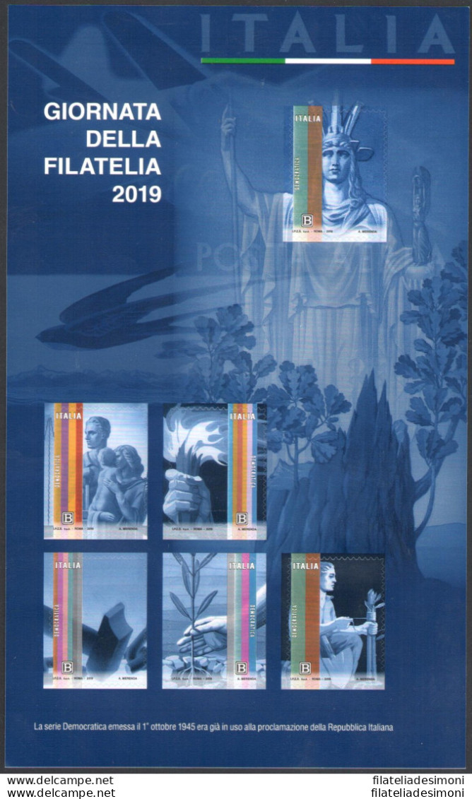 2019 Italia Repubblica, Annata completa, francobolli nuovi, 73 valori + 5 Foglietti - SENZA Foglietto Maccari - SENZA Li