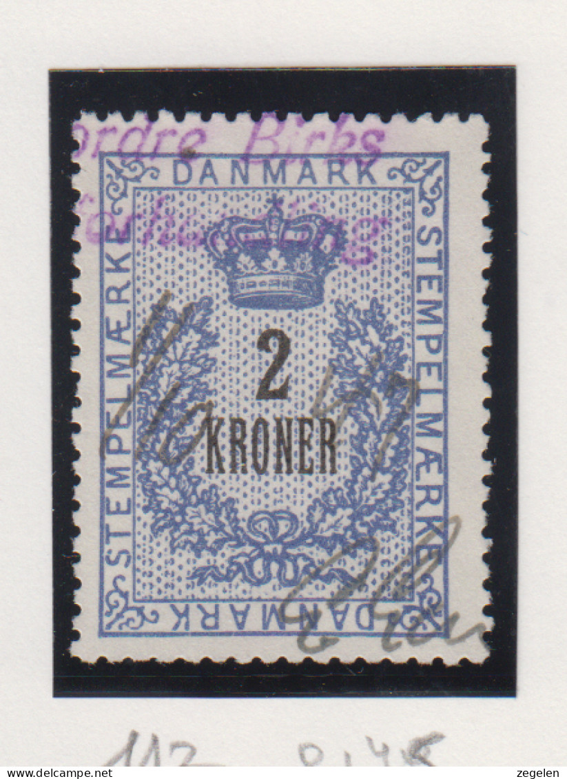 Denemarken Fiskale Zegel Cat. J.Barefoot Stempelmaerke 112 - Revenue Stamps