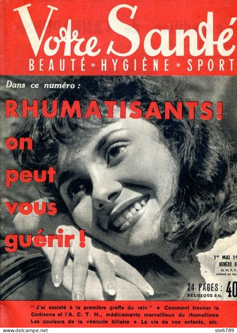 Revue  VOTRE SANTE N° 88  Mai  1951  Beauté Hygiène Sport - Medicina & Salute