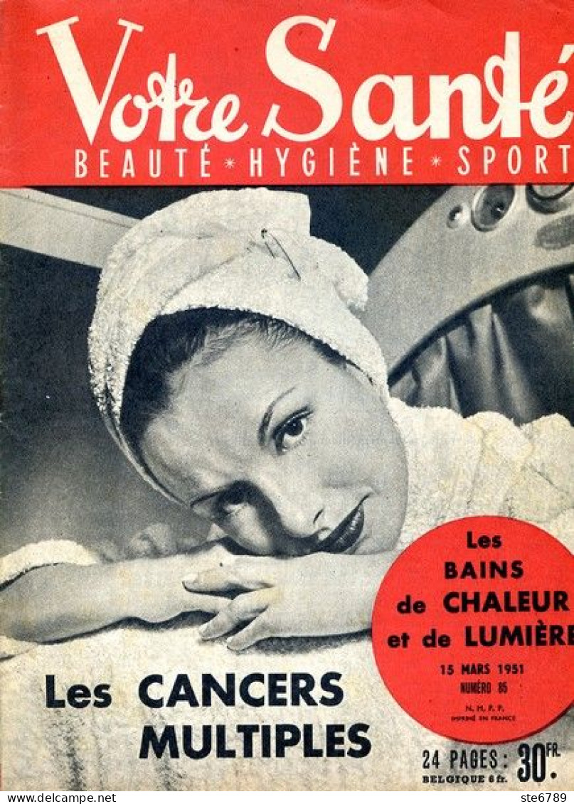 Revue  VOTRE SANTE N° 85  Mars  1951  Beauté Hygiène Sport - Geneeskunde & Gezondheid