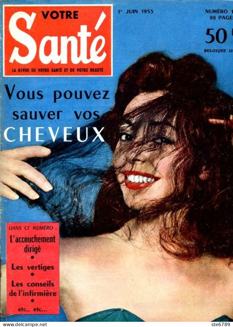 Revue  VOTRE SANTE N° 186  Juin  1955   Beauté Hygiène - Medicine & Health