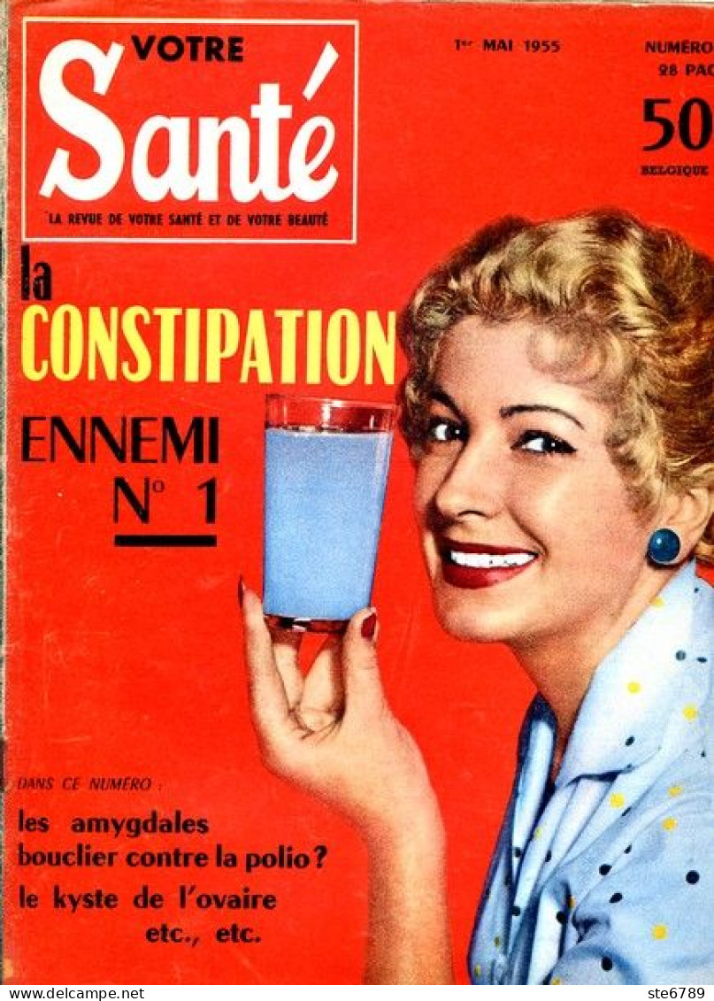 Revue  VOTRE SANTE N° 184  Mai  1955   Beauté Hygiène - Medicina & Salud
