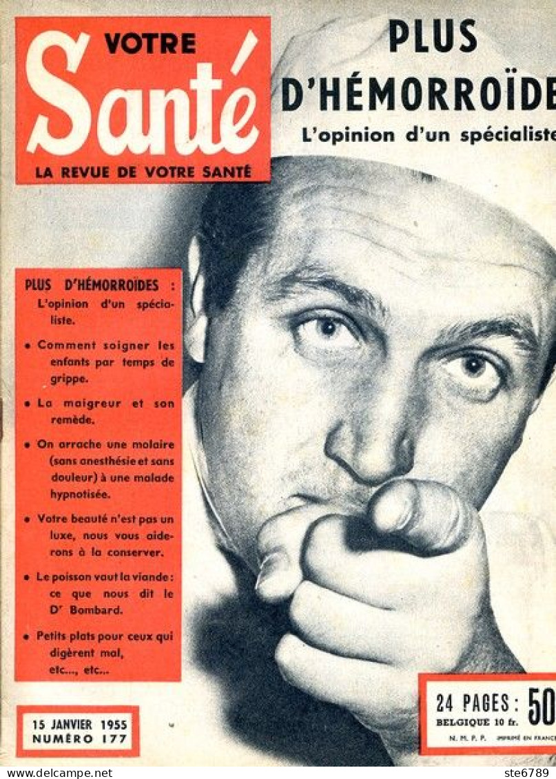 Revue  VOTRE SANTE N° 177  Janvier 1955   Beauté Hygiène Sport - Geneeskunde & Gezondheid