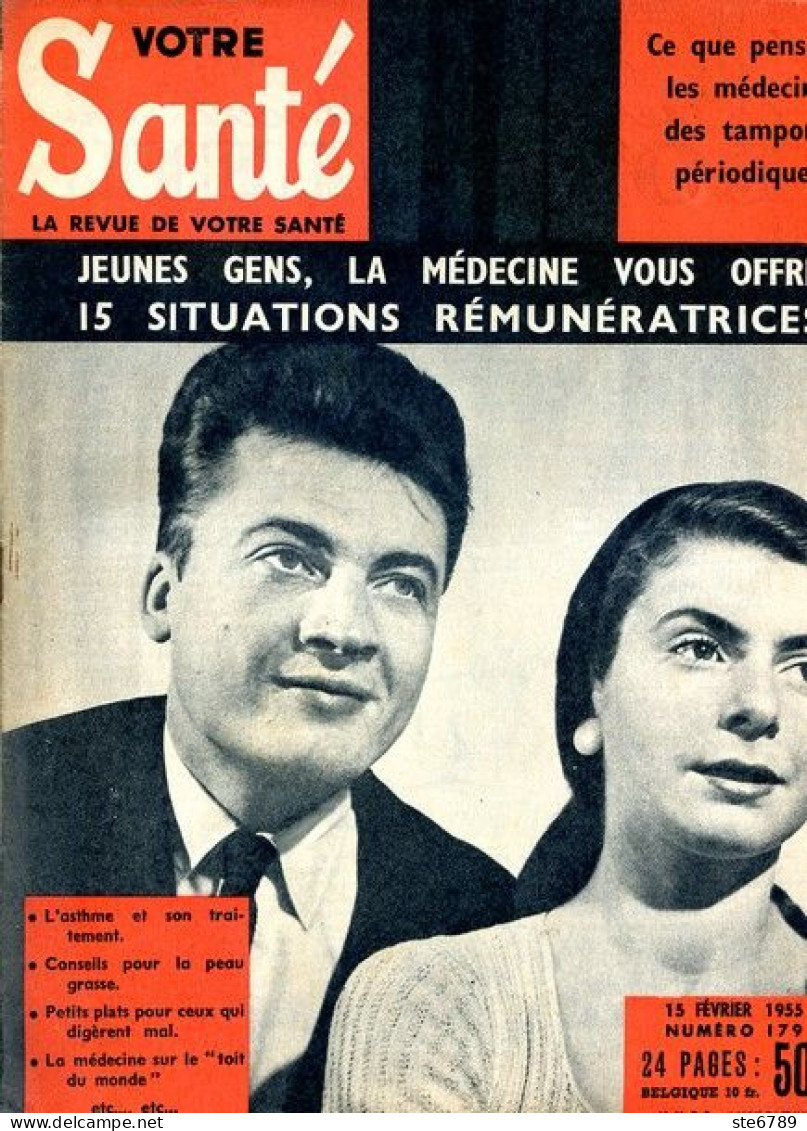 Revue  VOTRE SANTE N° 179  Février  1955   Beauté Hygiène Sport - Medicina & Salud