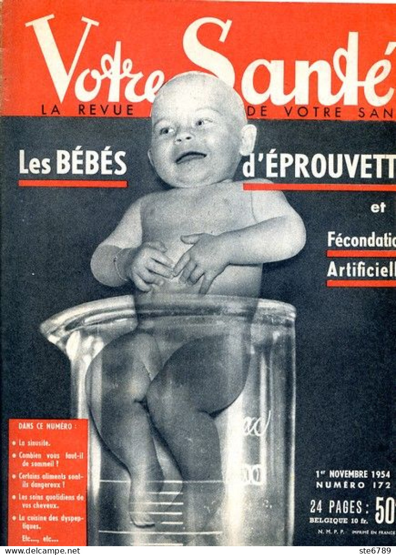 Revue  VOTRE SANTE N° 172  Novembre  1954  Beauté Hygiène Sport - Medizin & Gesundheit