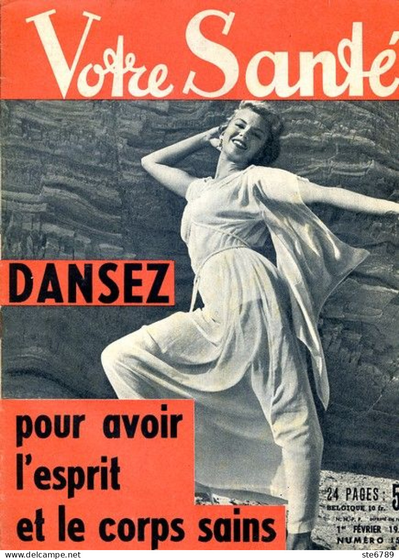 Revue  VOTRE SANTE N° 154  Février  1954  Beauté Hygiène Sport - Medicina & Salud