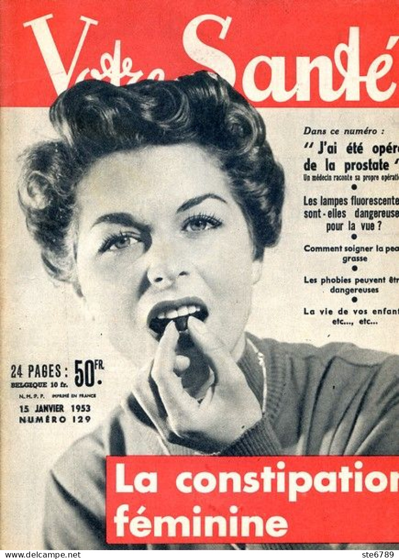 Revue  VOTRE SANTE N° 129  Janvier 1953  Beauté Hygiène Sport - Geneeskunde & Gezondheid