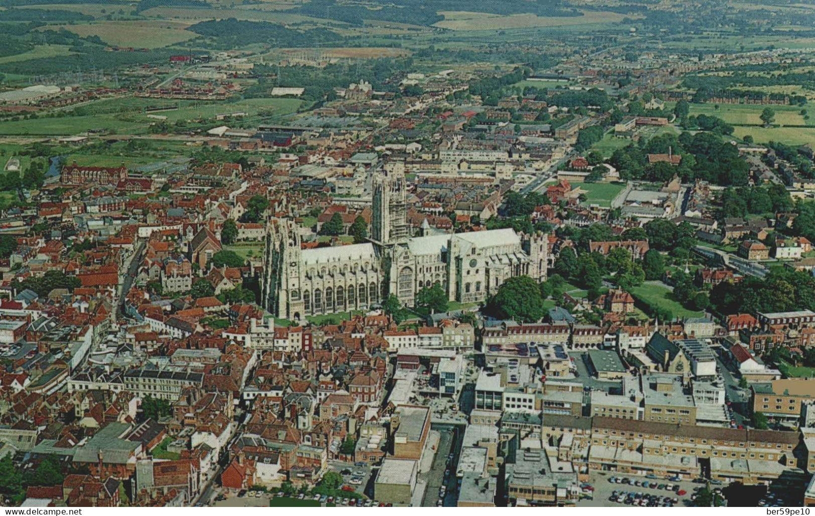 ANGLETERRE AERIAL VIEW OF CANTERBURY - Canterbury