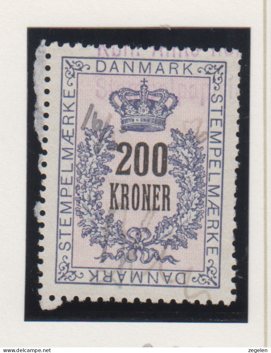 Denemarken Fiskale Zegel Cat. J.Barefoot Stempelmaerke Type 2 Nr.157 - Revenue Stamps