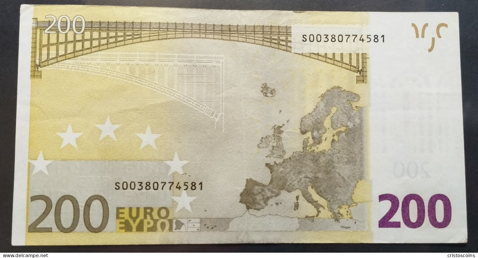 Italia 200€ 2002 J001C3 Pick: 6s BB.(cas - 200 Euro