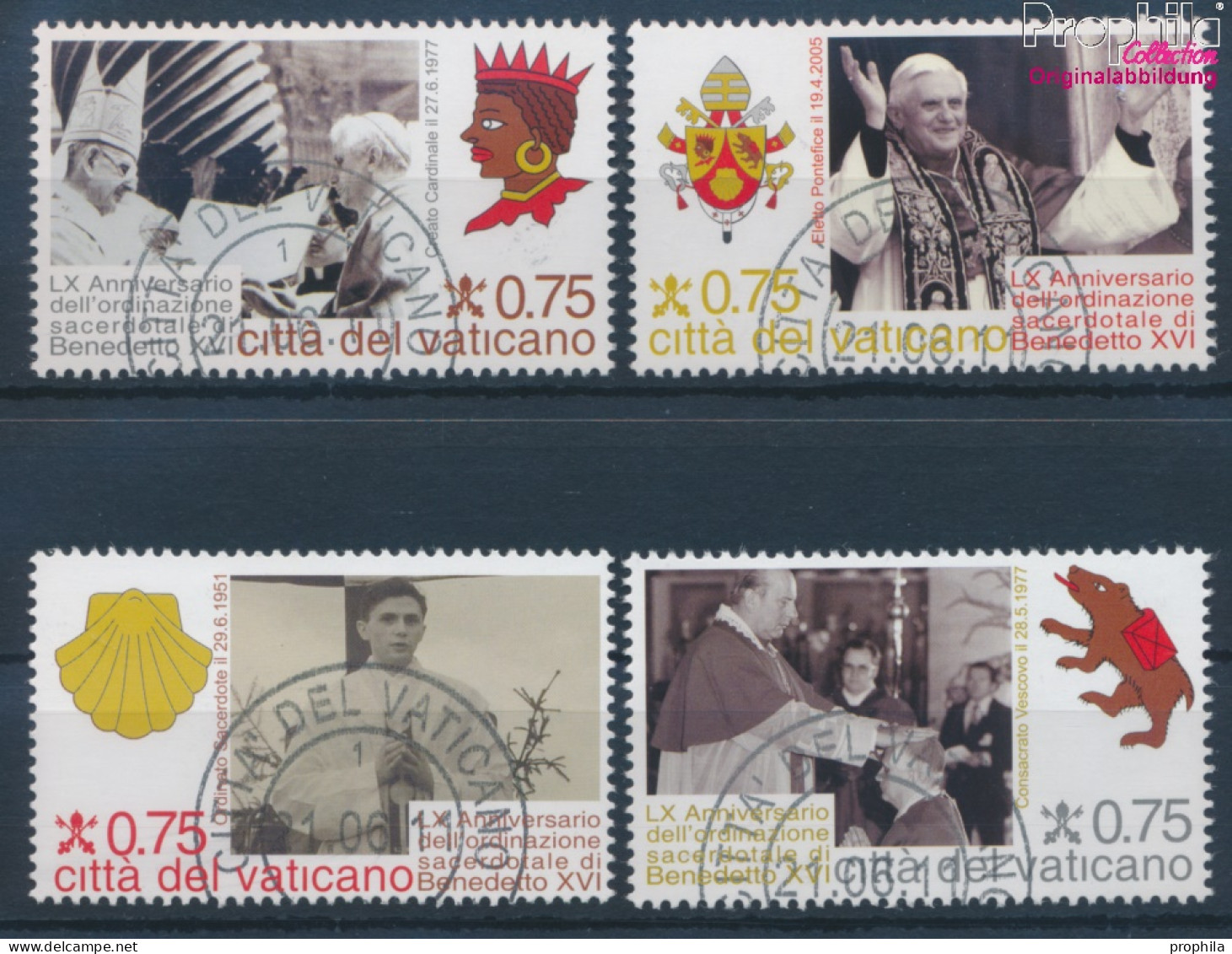 Vatikanstadt 1712-1715 (kompl.Ausg.) Gestempelt 2011 Priesterweihe Papst Benedikt XVI (10352442 - Used Stamps