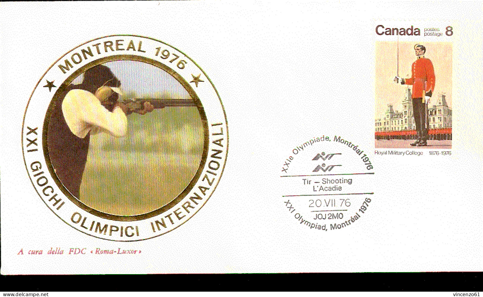 MONTREAL OLIMPIC GAME  1976 TIRO AL PIATTELLO SHOOTING ANNULLO SPECIALE - Tiro (armas)