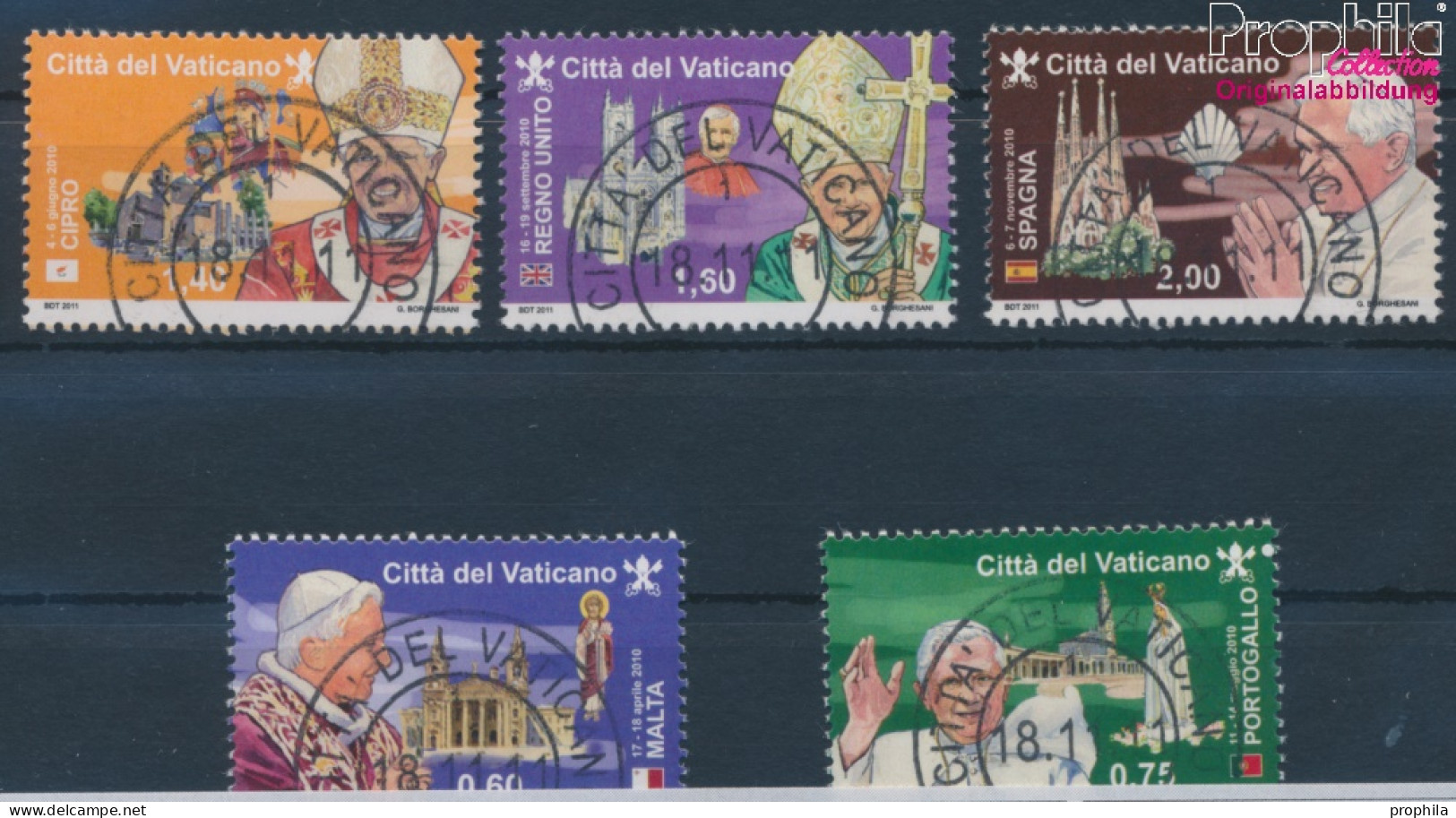 Vatikanstadt 1721-1725 (kompl.Ausg.) Gestempelt 2011 Papstreisen (10352445 - Used Stamps