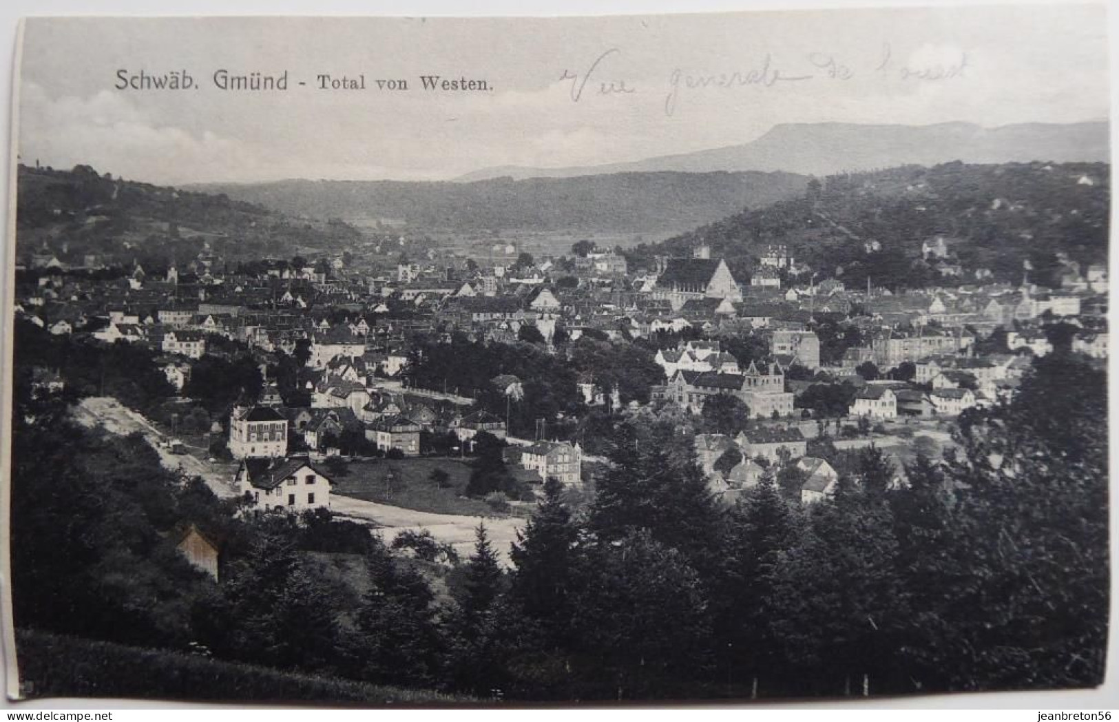 Schwäb. Gmünd - Total Von Westen.(1914) - Schwaebisch Gmünd
