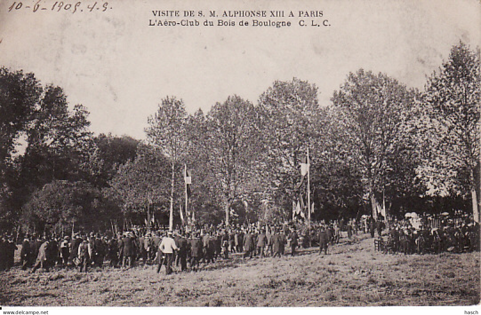 267169Paris, Visite De S M Alphonse XIII A Paris L'Aero Club Du Bois De Boulogne - Königshäuser