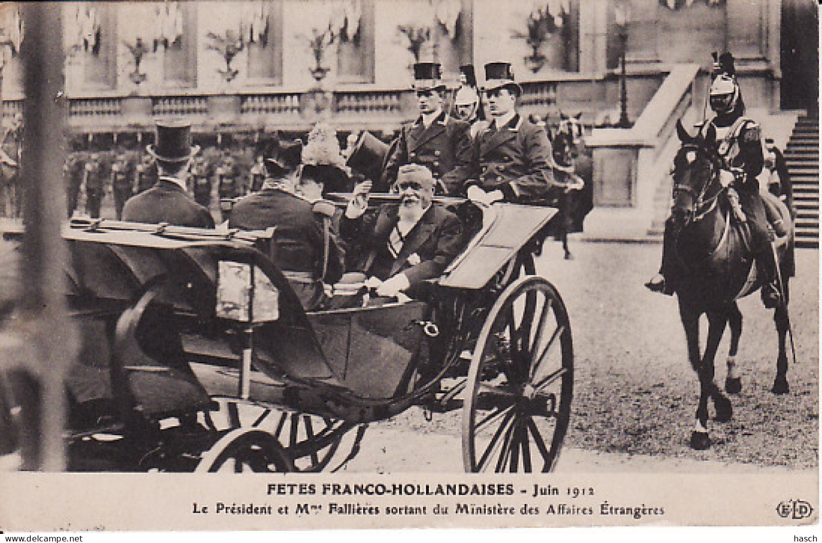 2671290Fetes Franco Hollandaises Juin 1912 Le President Et Mme Fallieres Sortant Du Ministere Des Affaires Etrangeres  - Königshäuser