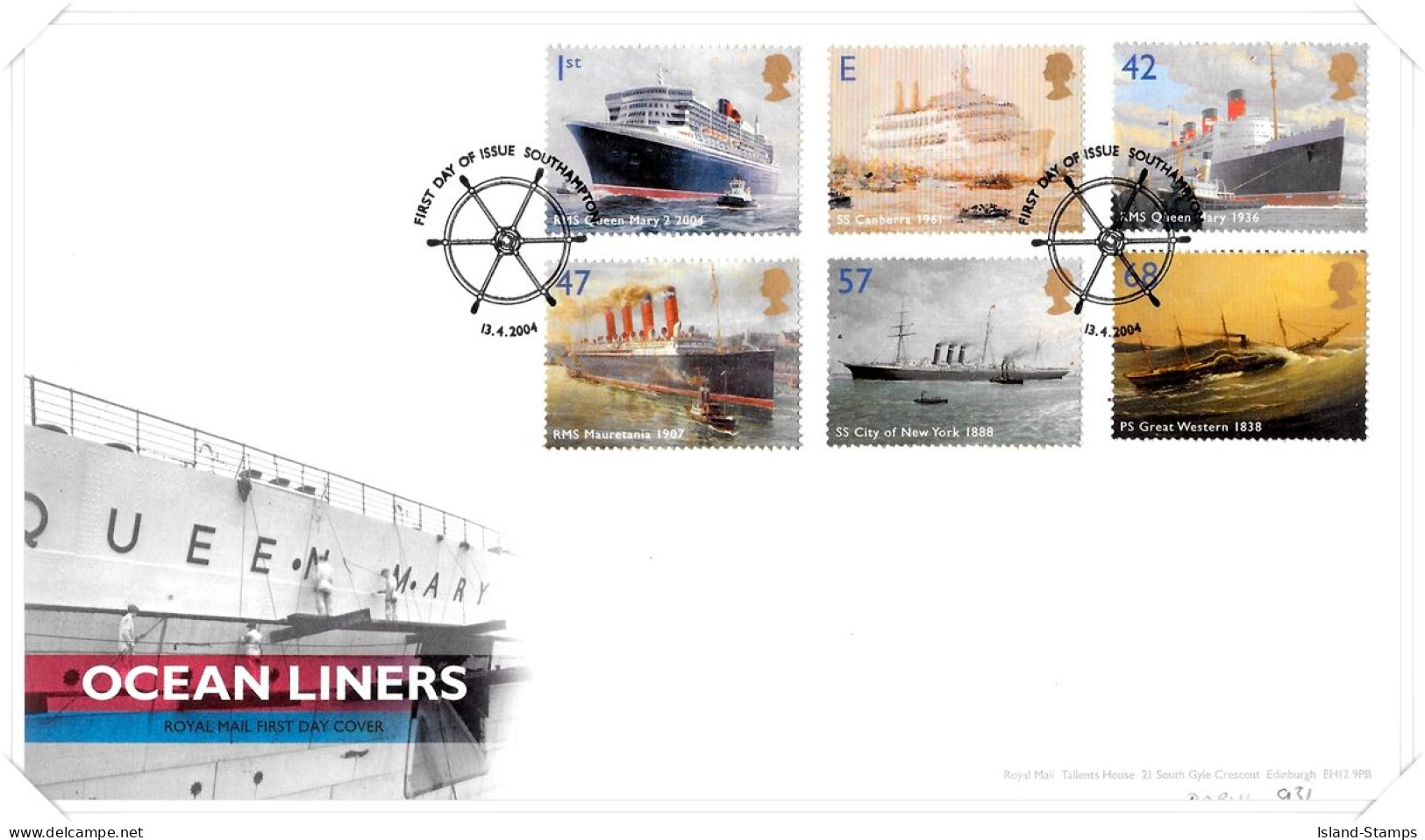 2004 Ocean Liners Unaddressed TT - 2001-2010 Dezimalausgaben