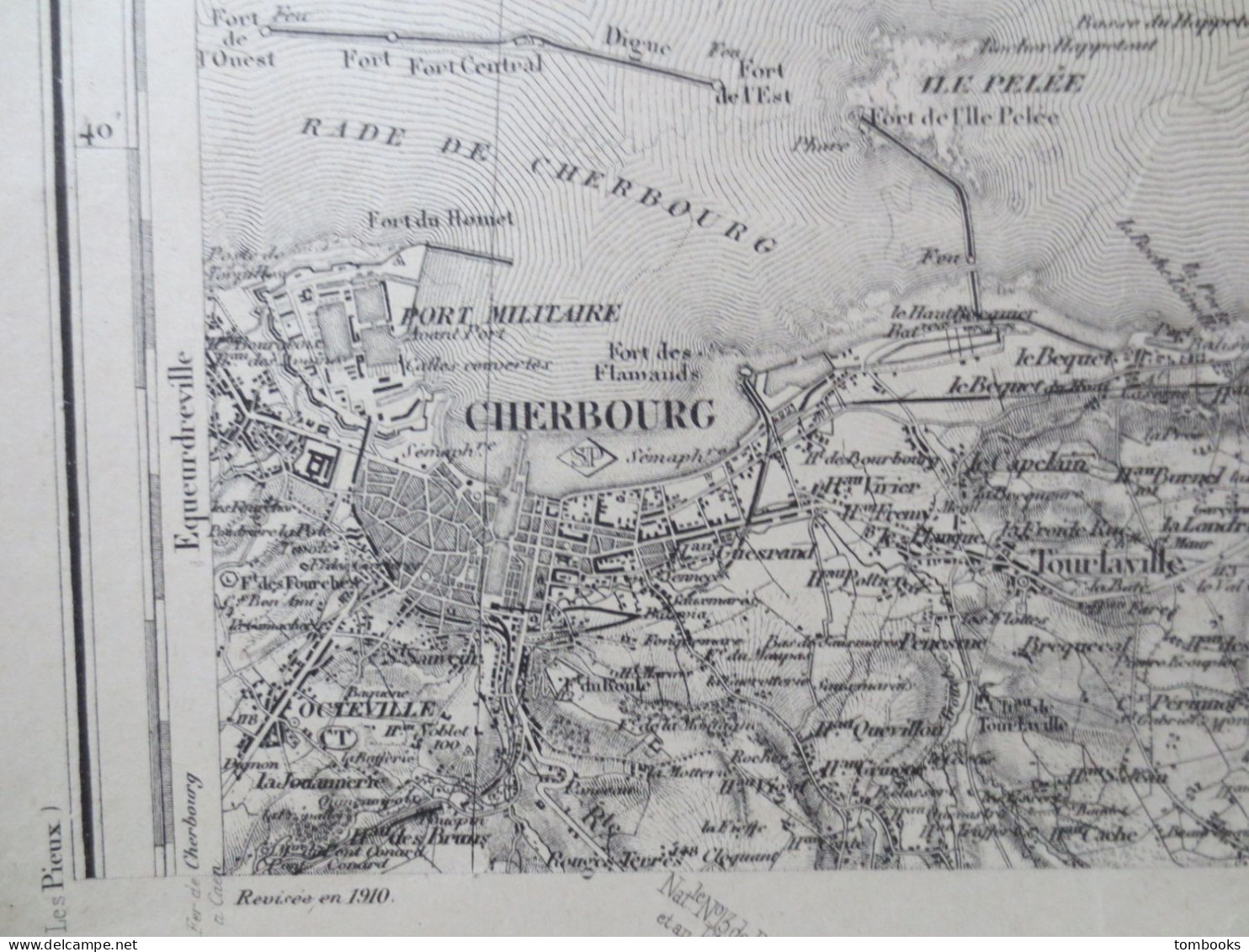 50 - Cherbourg - Ensemble De 3 Cartes Maritimes Et Terrestres - 1889 Levé 1910 Et 1893  - - Seekarten