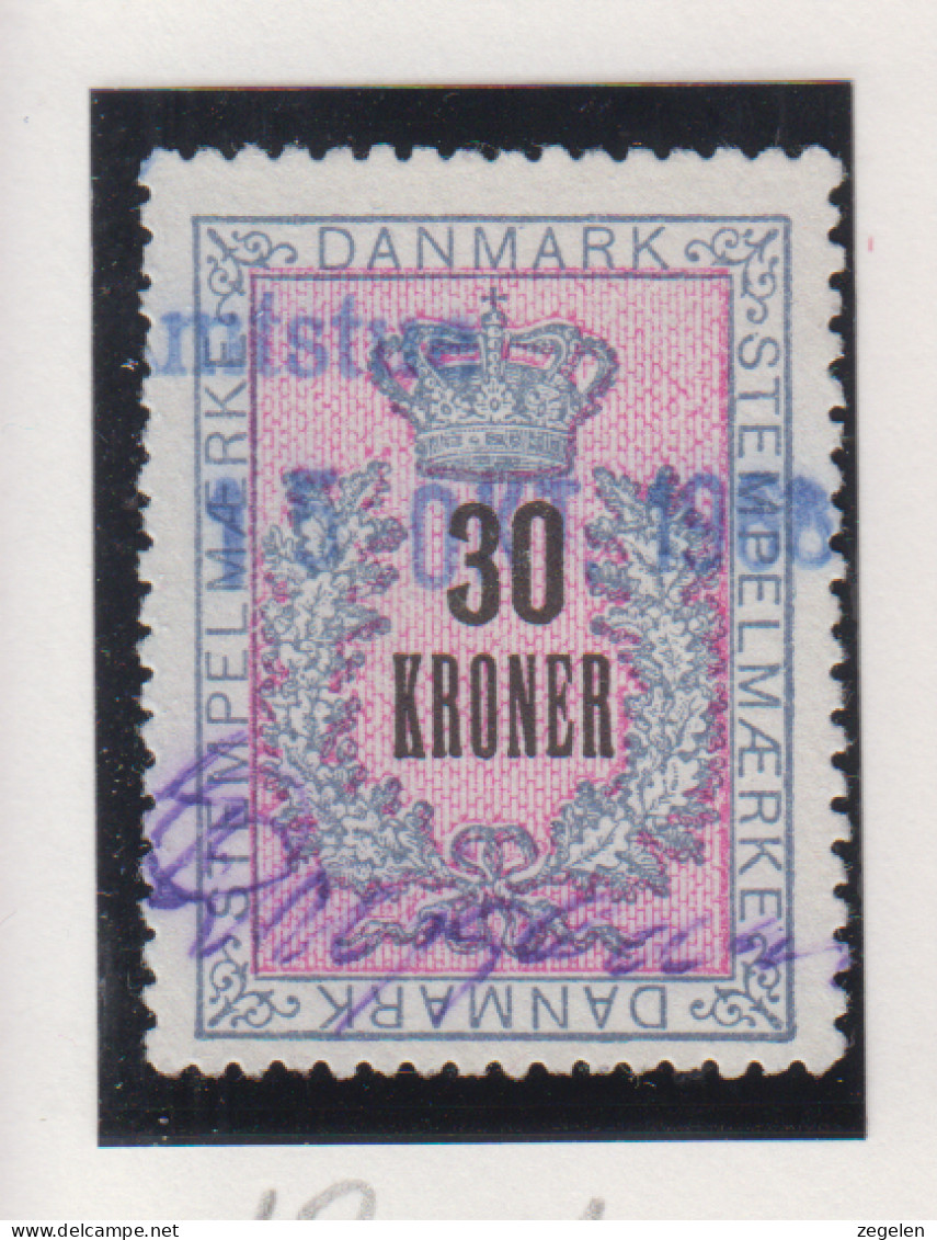 Denemarken Fiskale Zegel Cat. J.Barefoot Stempelmaerke Type 3 Nr.153 - Fiscali