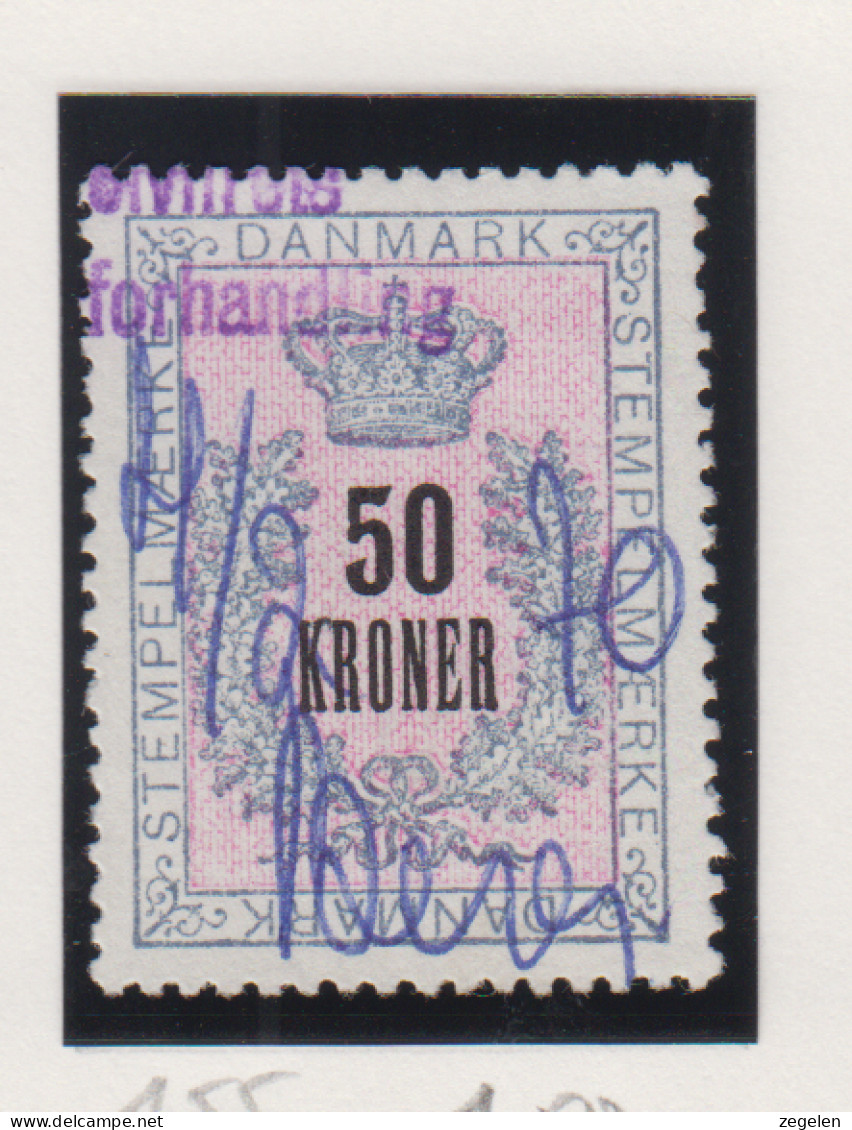 Denemarken Fiskale Zegel Cat. J.Barefoot Stempelmaerke Type 3 Nr.155 - Revenue Stamps