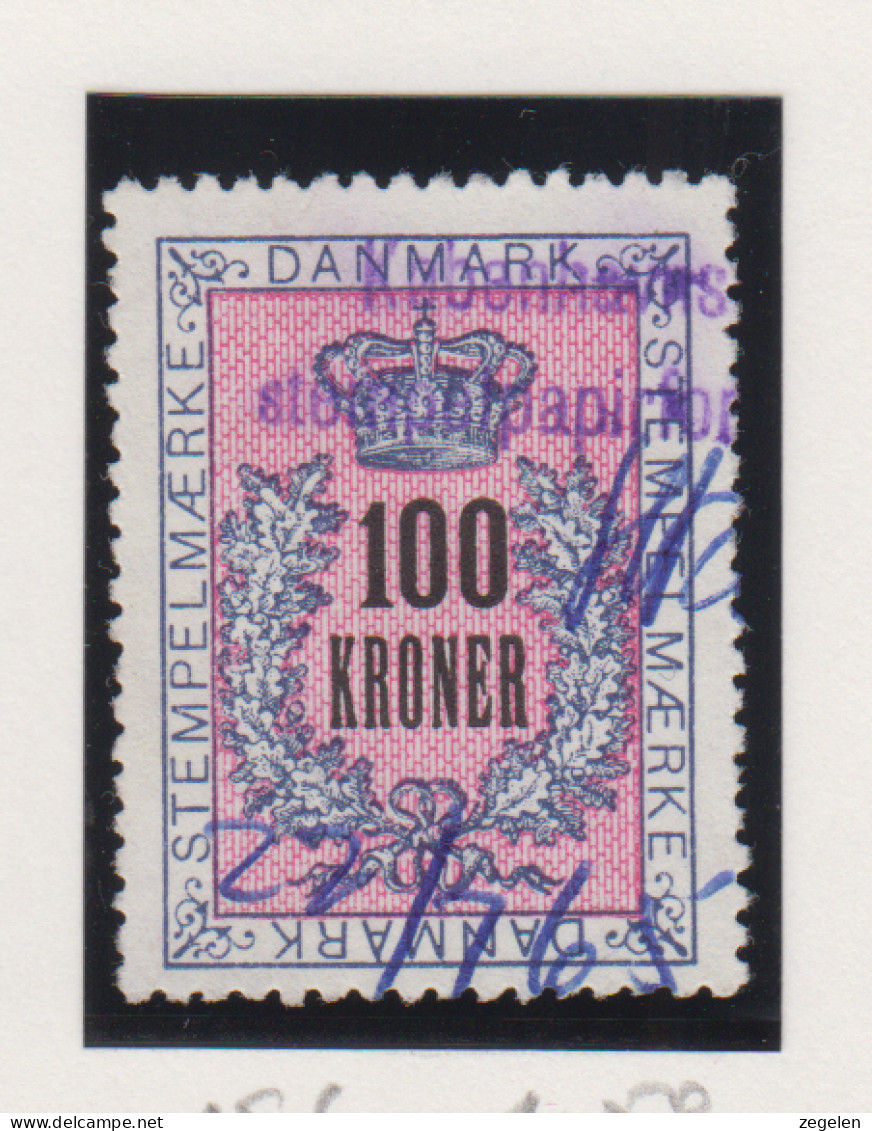 Denemarken Fiskale Zegel Cat. J.Barefoot Stempelmaerke Type 3 Nr.156 - Revenue Stamps