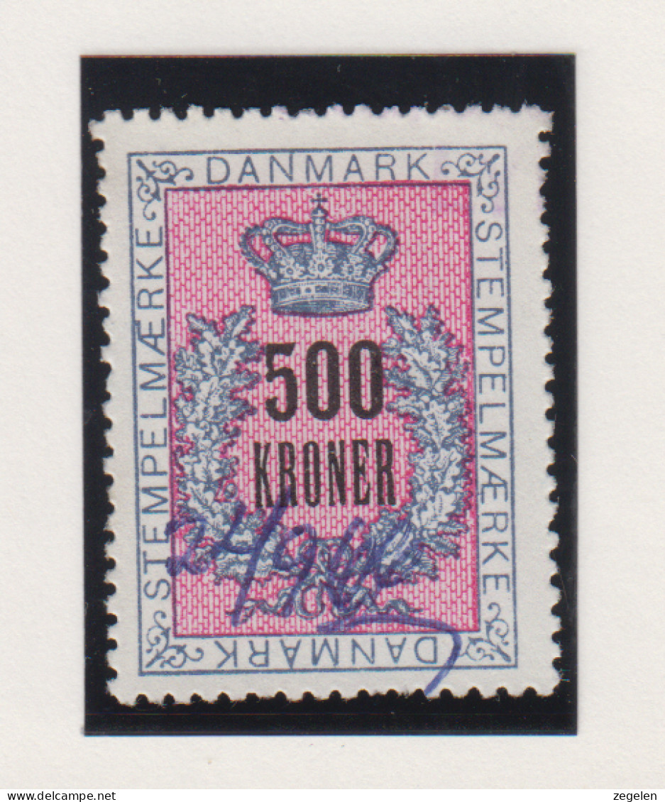 Denemarken Fiskale Zegel Cat. J.Barefoot Stempelmaerke Type 3 Nr.158 - Revenue Stamps