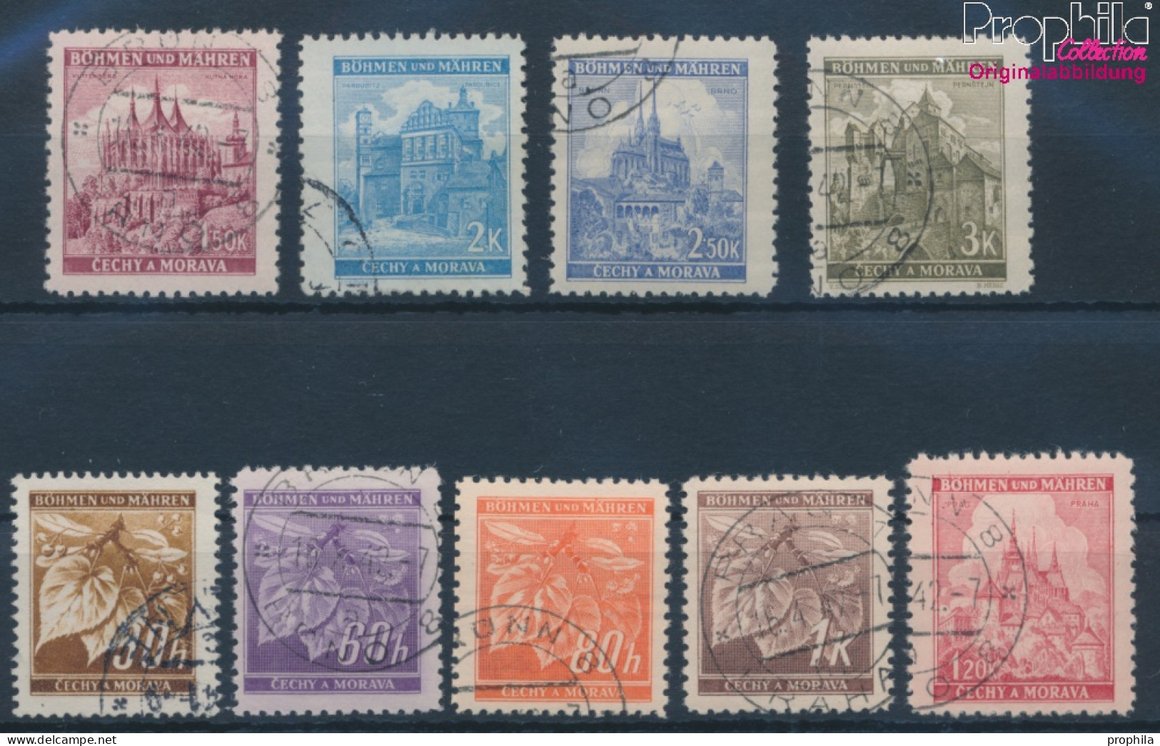 Böhmen Und Mähren 64,65-72 (kompl.Ausg.) Gestempelt 1941 Freimarken (10351435 - Used Stamps