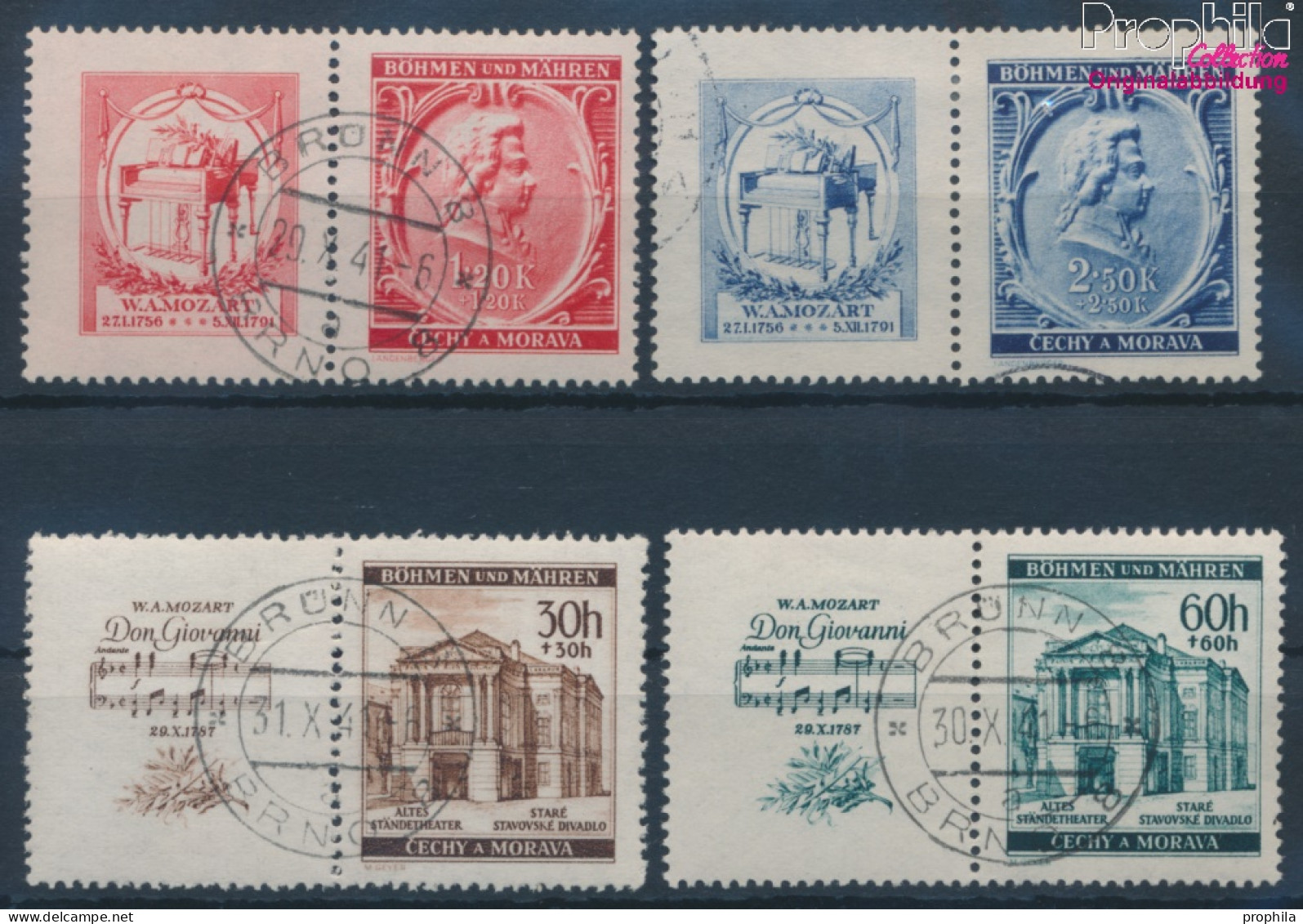 Böhmen Und Mähren 79-82 Mit Zierfeld, Lage Kann Variieren (kompl.Ausg.) Gestempelt 1941 Mozart (10351432 - Used Stamps