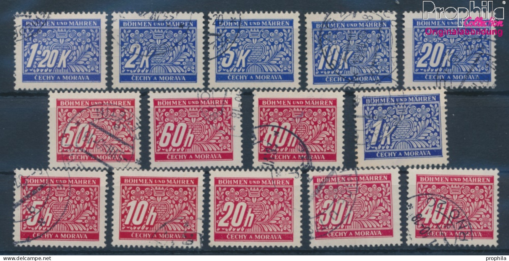 Böhmen Und Mähren P1-P14 (kompl.Ausg.) Gestempelt 1939 Portomarken (10351420 - Used Stamps
