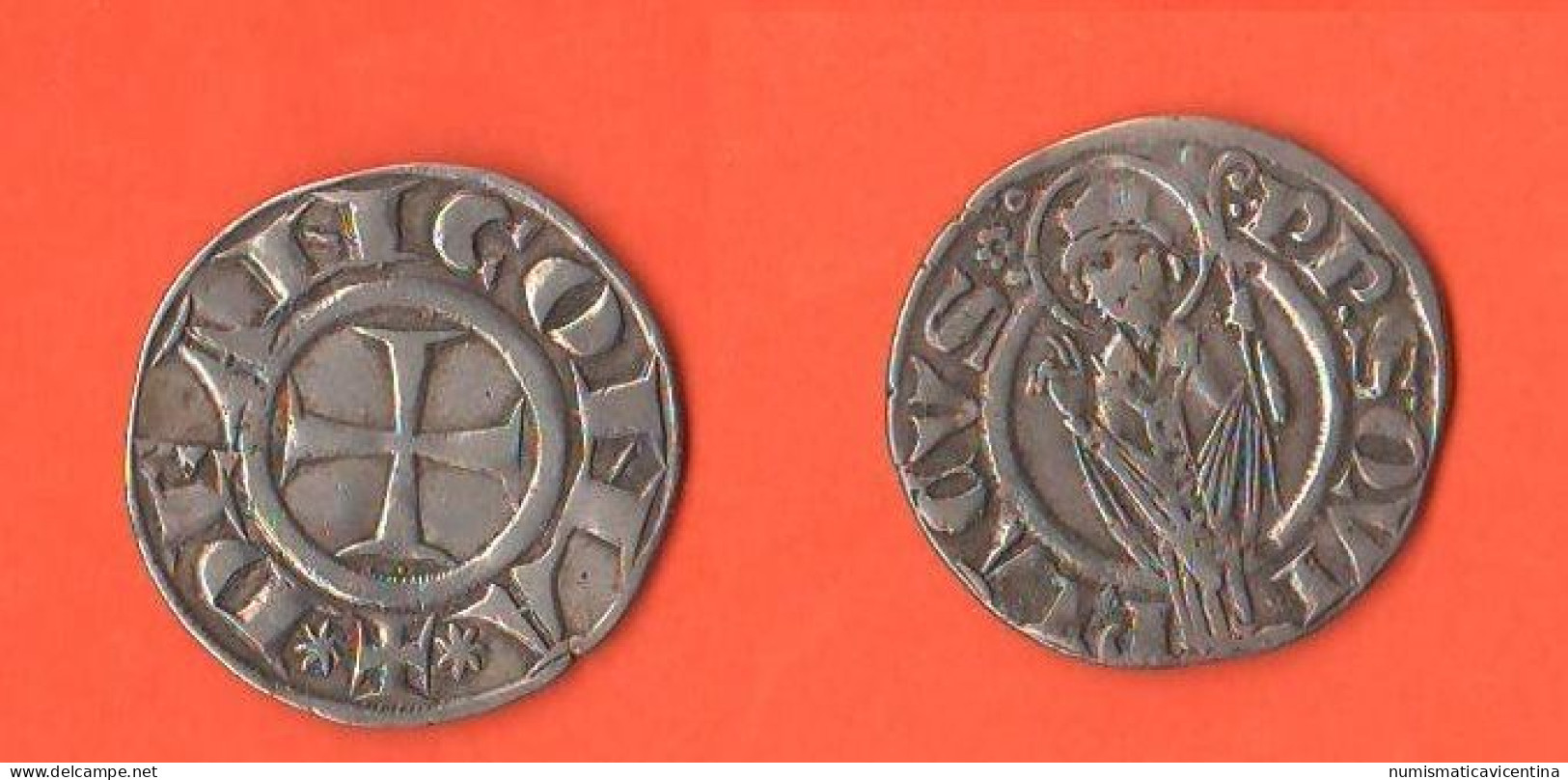 Ancona Grosso XIV° Siècle Silver Coin Italian Old States - Otros & Sin Clasificación