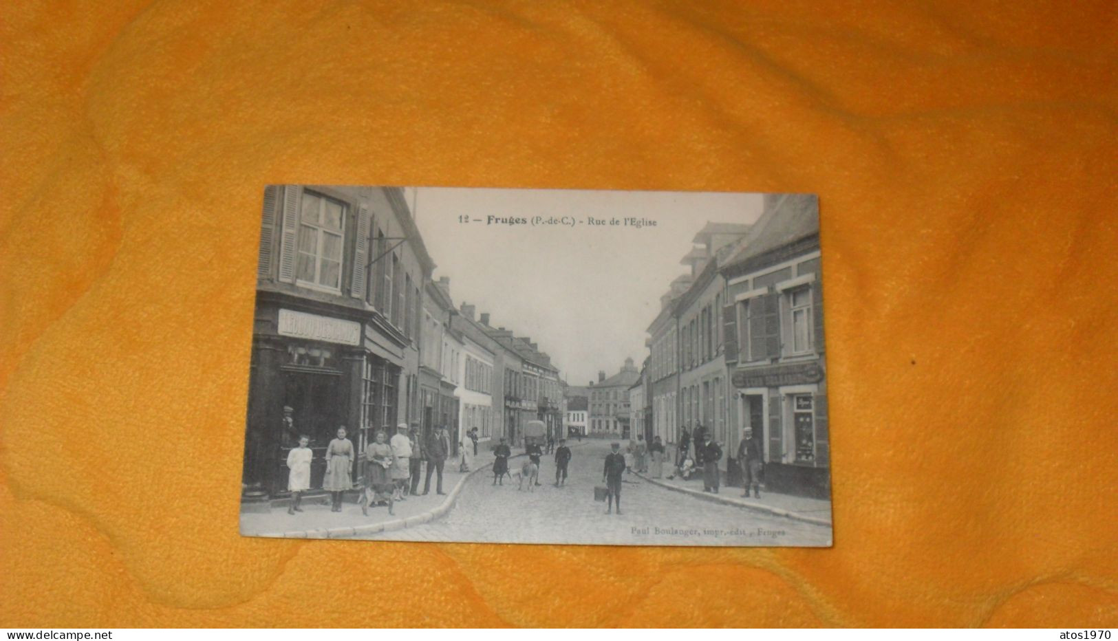 CARTE POSTALE ANCIENNE CIRCULEE DATE ?../ FRUGES.- RUE DE L'EGLISE.. - Fruges