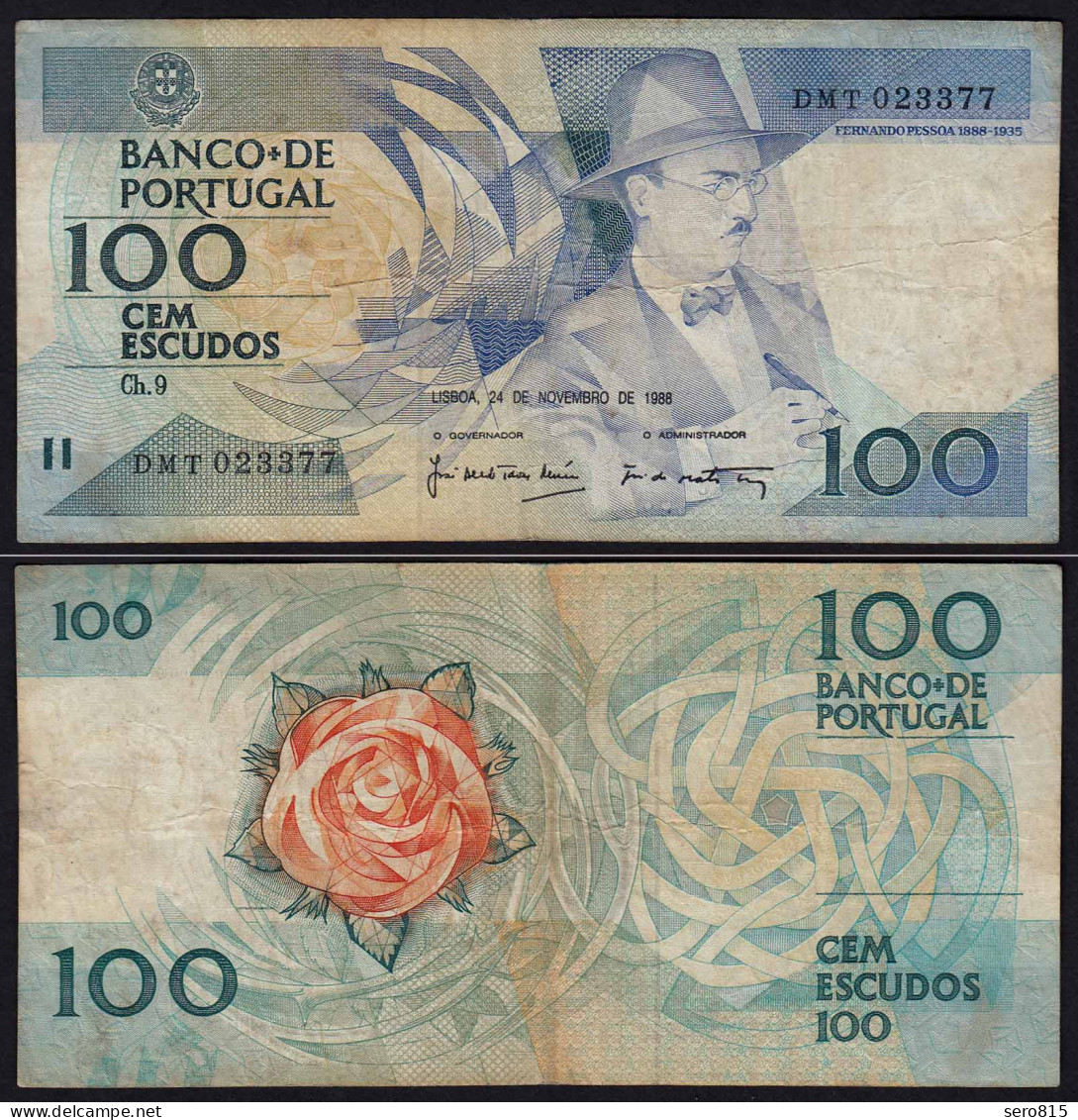 Portugal - 100 Escudos Banknote 24.11.1988 Pick 179f F (4)    (21738 - Portugal