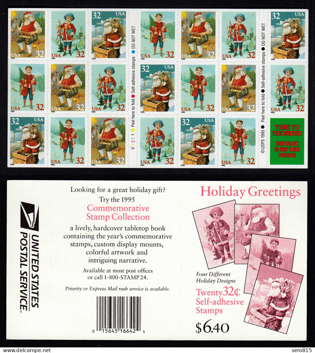 USA 1995 Postfrisches  Heftchen Selbstklebend Weihnachten Holiday   (23667 - Other & Unclassified