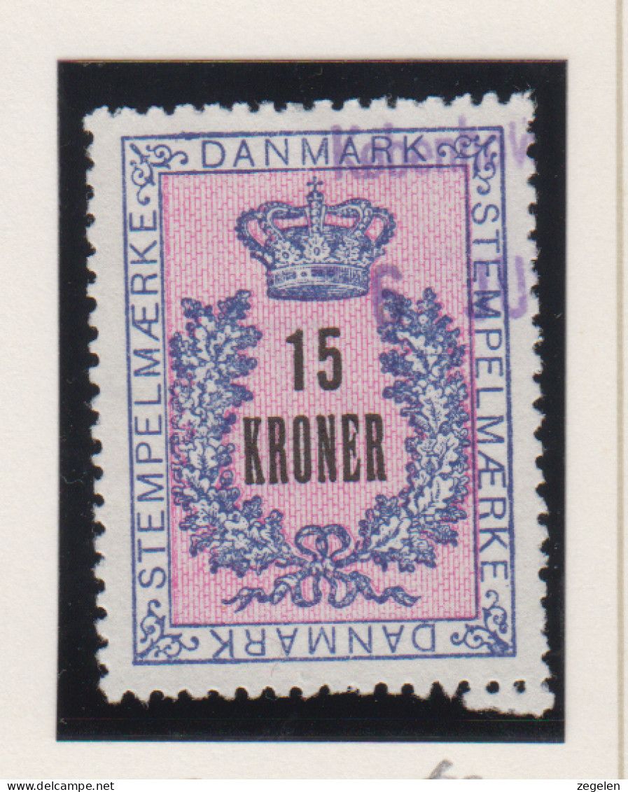 Denemarken Fiskale Zegel Cat. J.Barefoot Stempelmaerke Type 4 Nr.150 - Revenue Stamps