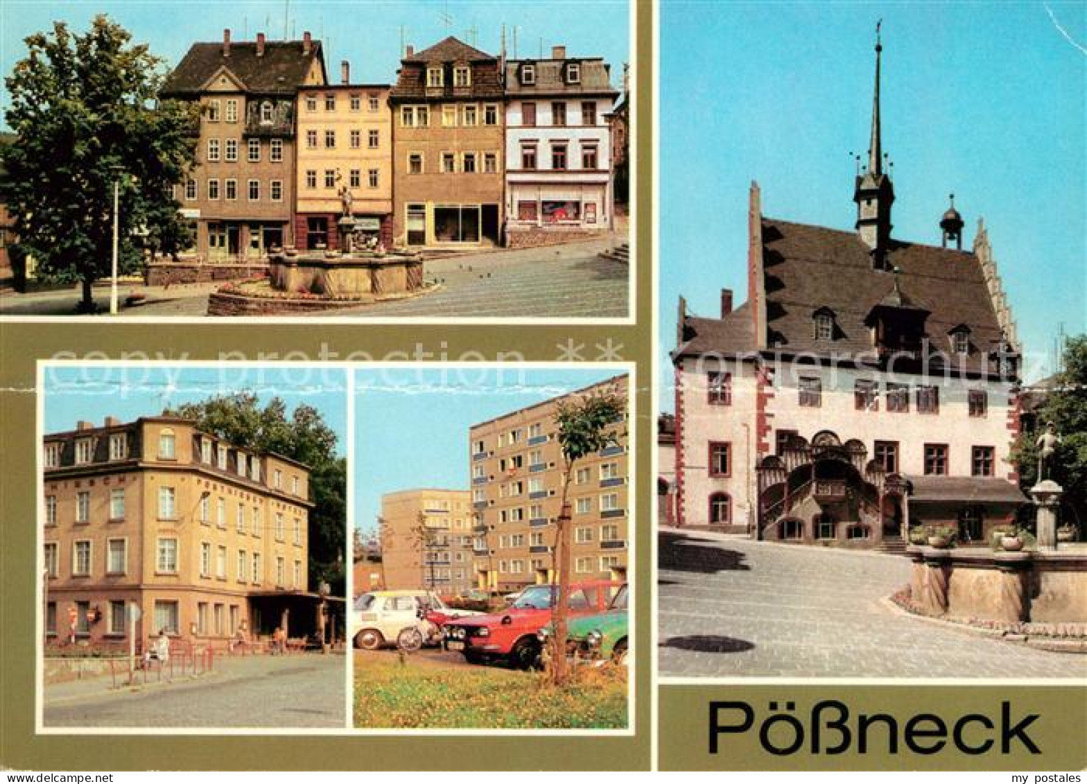73072060 Poessneck Markt Hotel Posthirsch Rathaus Poessneck - Poessneck