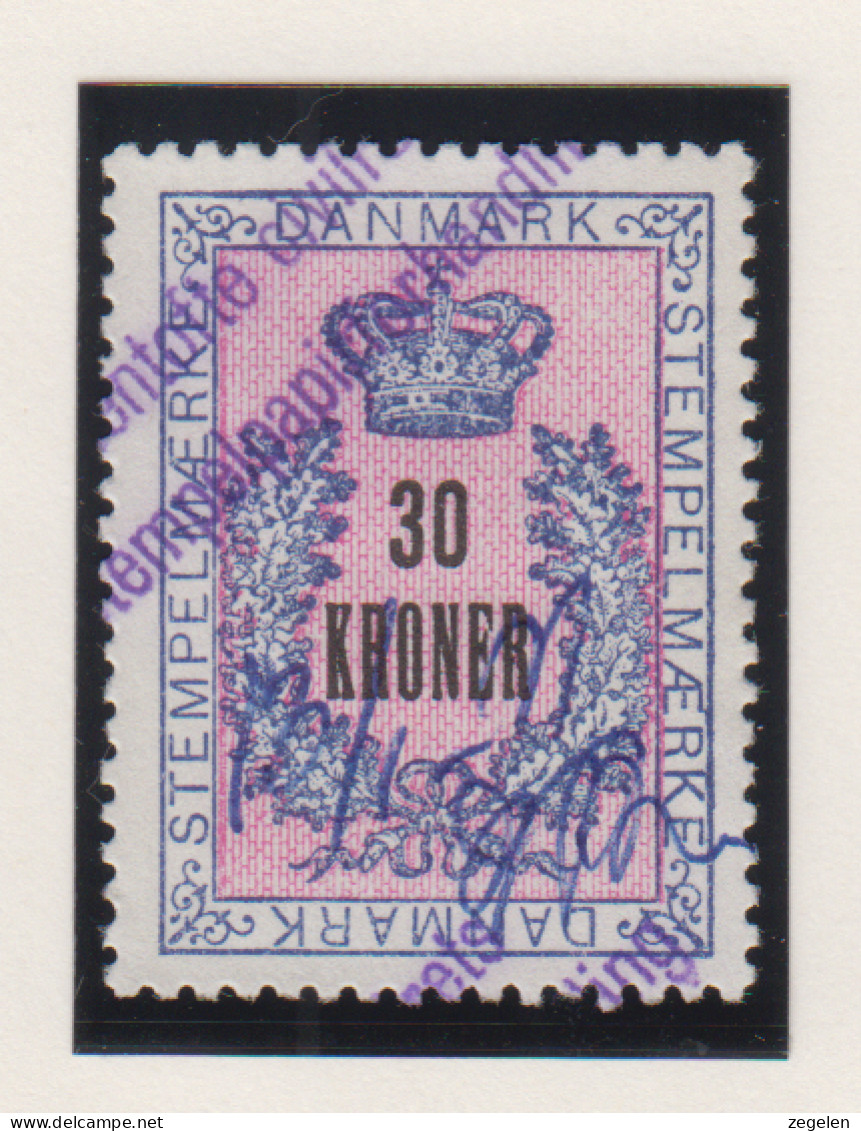 Denemarken Fiskale Zegel Cat. J.Barefoot Stempelmaerke Type 4 Nr.153 - Revenue Stamps