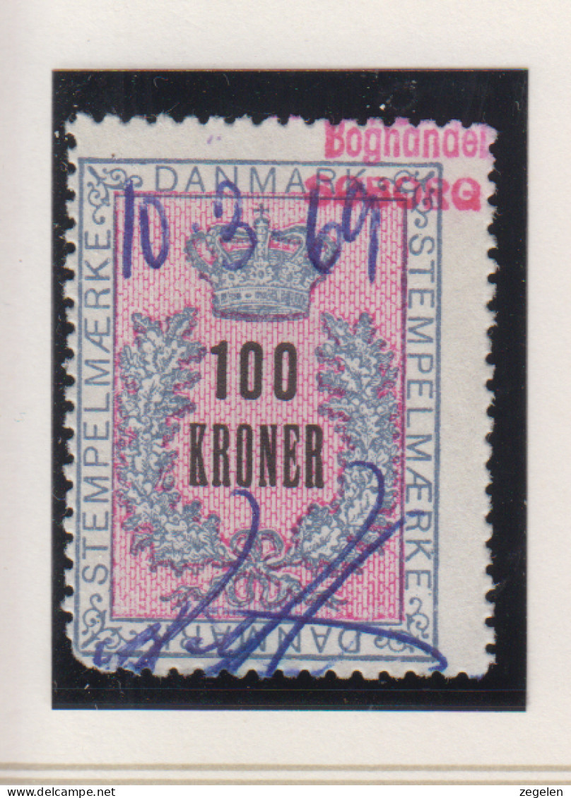 Denemarken Fiskale Zegel Cat. J.Barefoot Stempelmaerke Type 4 Nr.156 - Revenue Stamps