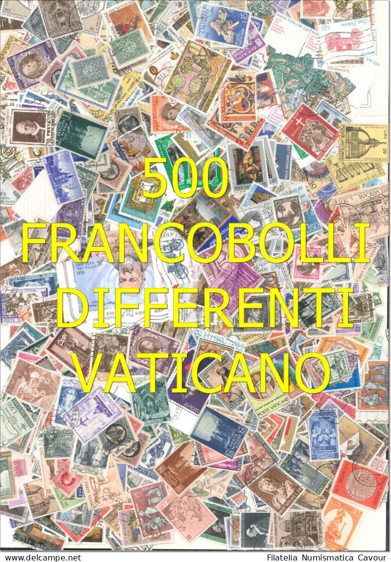 COLLEZIONE Di 500 FRANCOBOLLI DIFFERENTI USATI VATICANO - Collezioni