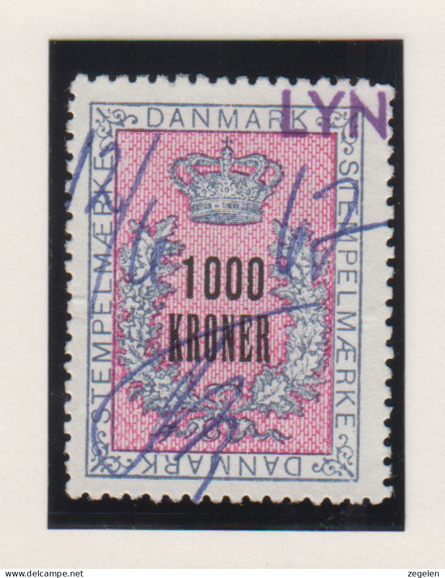 Denemarken Fiskale Zegel Cat. J.Barefoot Stempelmaerke Type 4 Nr.159 - Revenue Stamps