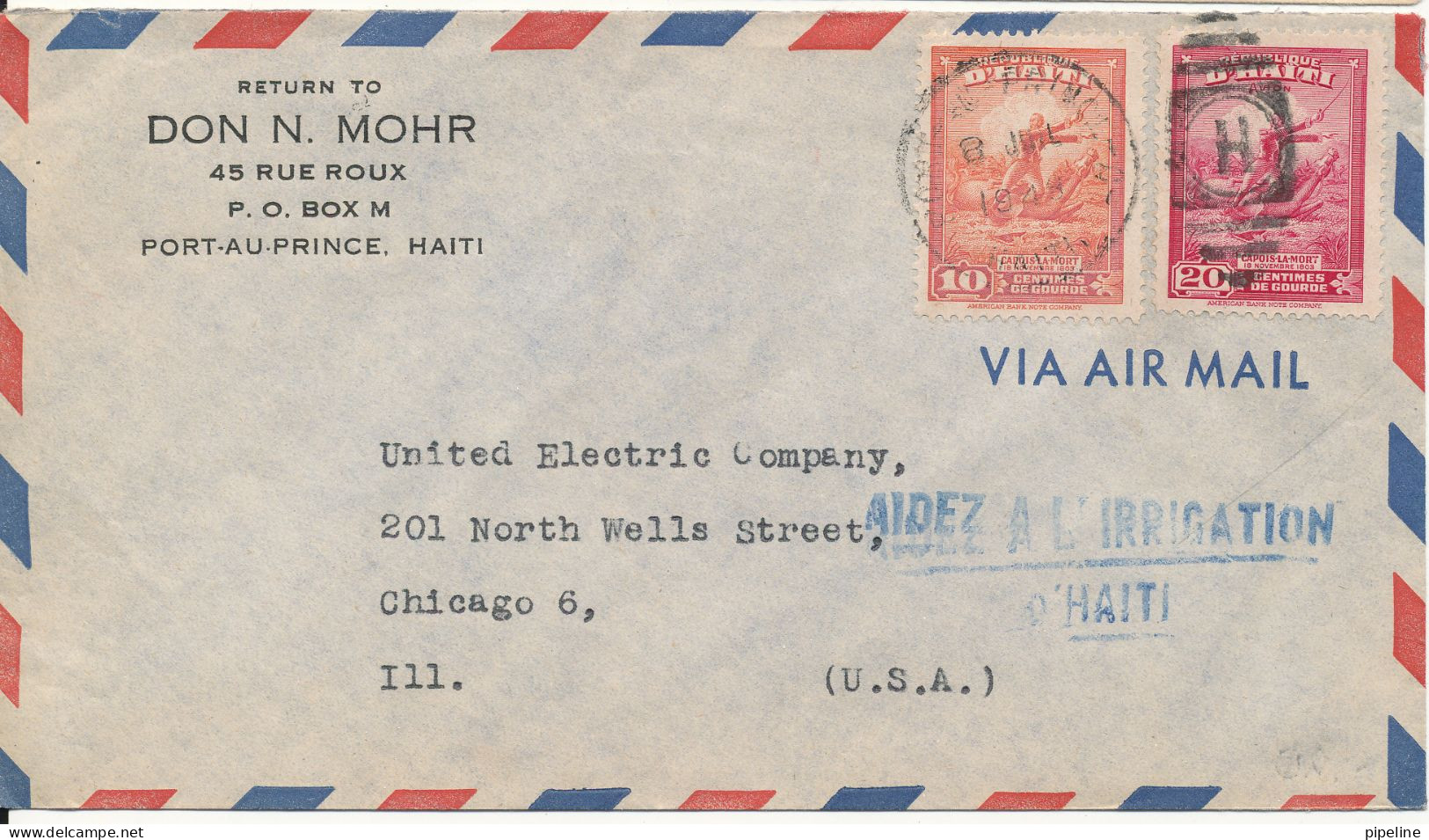 Haiti Air Mail Cover Sent To USA Port Au Prince 8-7-1948 - Haïti