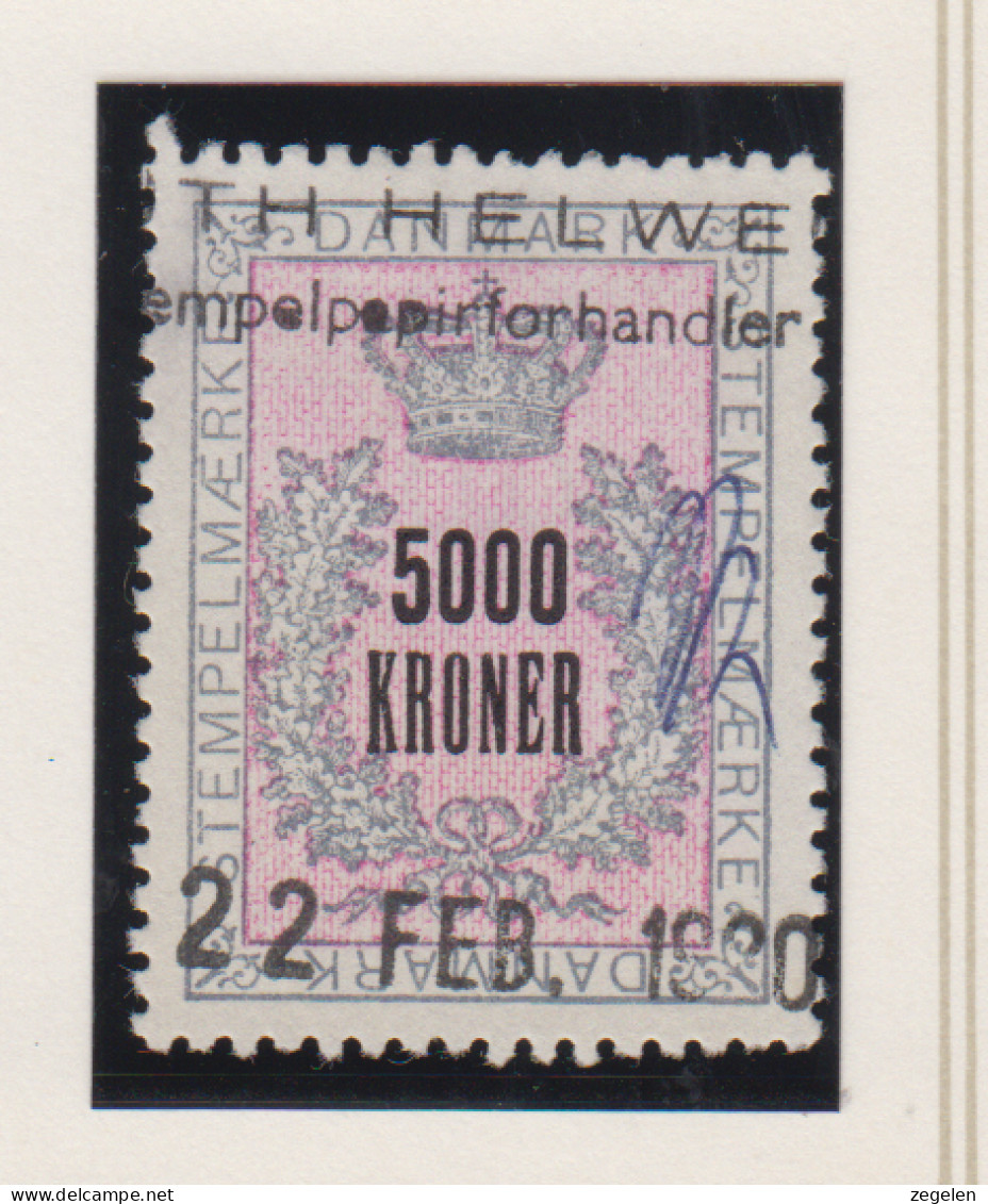 Denemarken Fiskale Zegel Cat. J.Barefoot Stempelmaerke Type 4 Nr.160 - Revenue Stamps