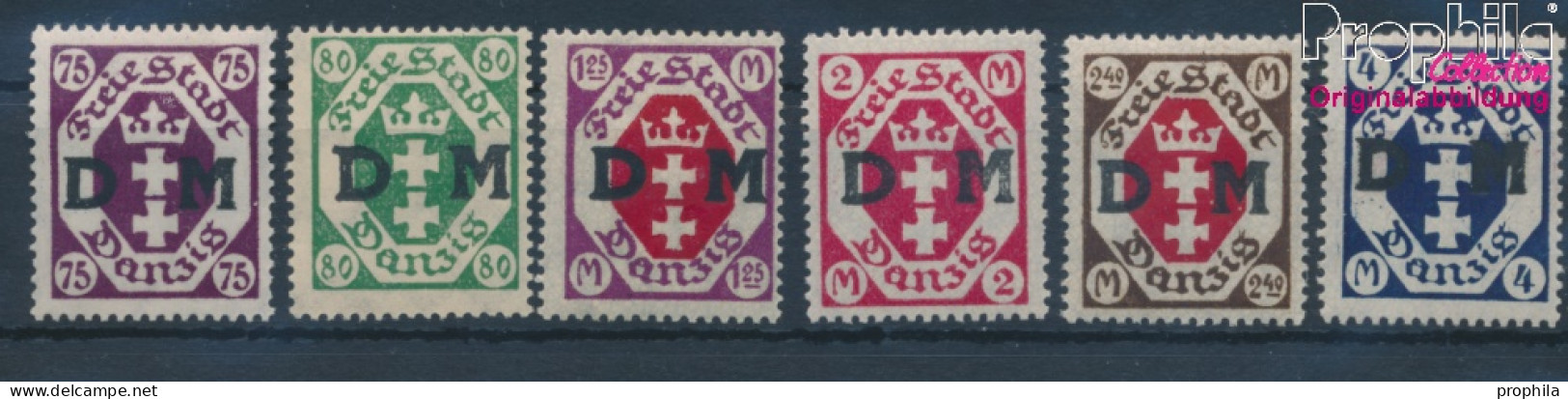 Danzig D15-D20 (kompl.Ausg.) Mit Falz 1922 Dienstmarke (10335805 - Dienstzegels