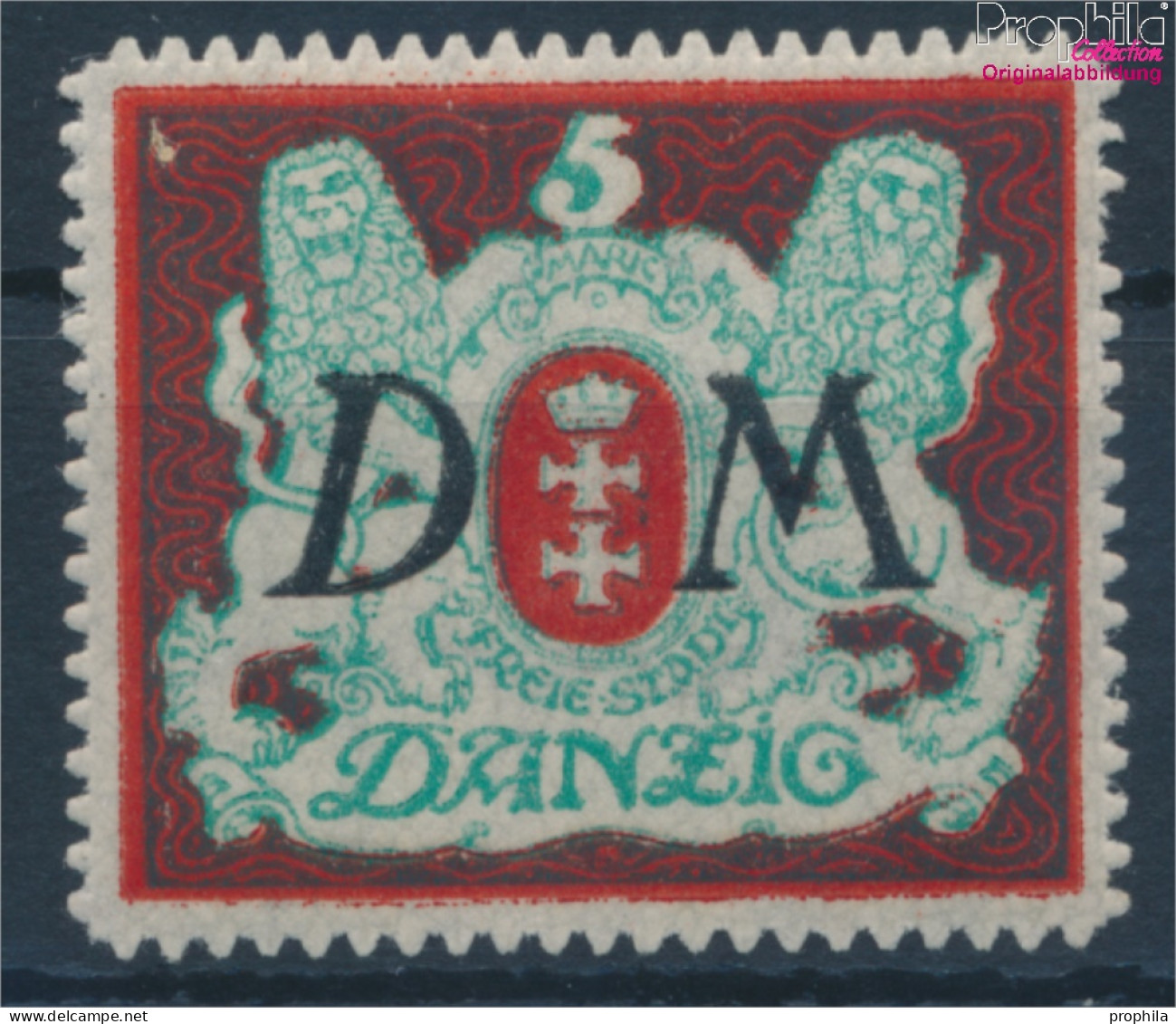 Danzig D21X (kompl.Ausg.) Mit Durchstich, Zähnung Evtl. Fehlerhaft Mit Falz 1922 Dienstmarke (10335804 - Servizio