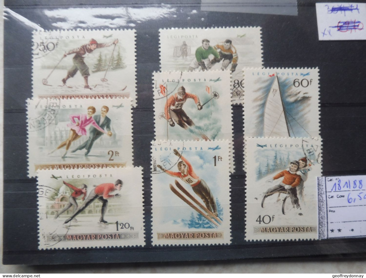 Hongrie Magyar Pa PA Poste Aerienne Aero 181/188 Used Oblitéré Gestempelt Parfait Perfect Ski - Used Stamps