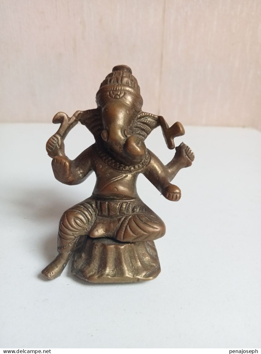 Statuette Du XIXéme Divinité Hauteur 9 Cm En Bronze Doré - Art Oriental