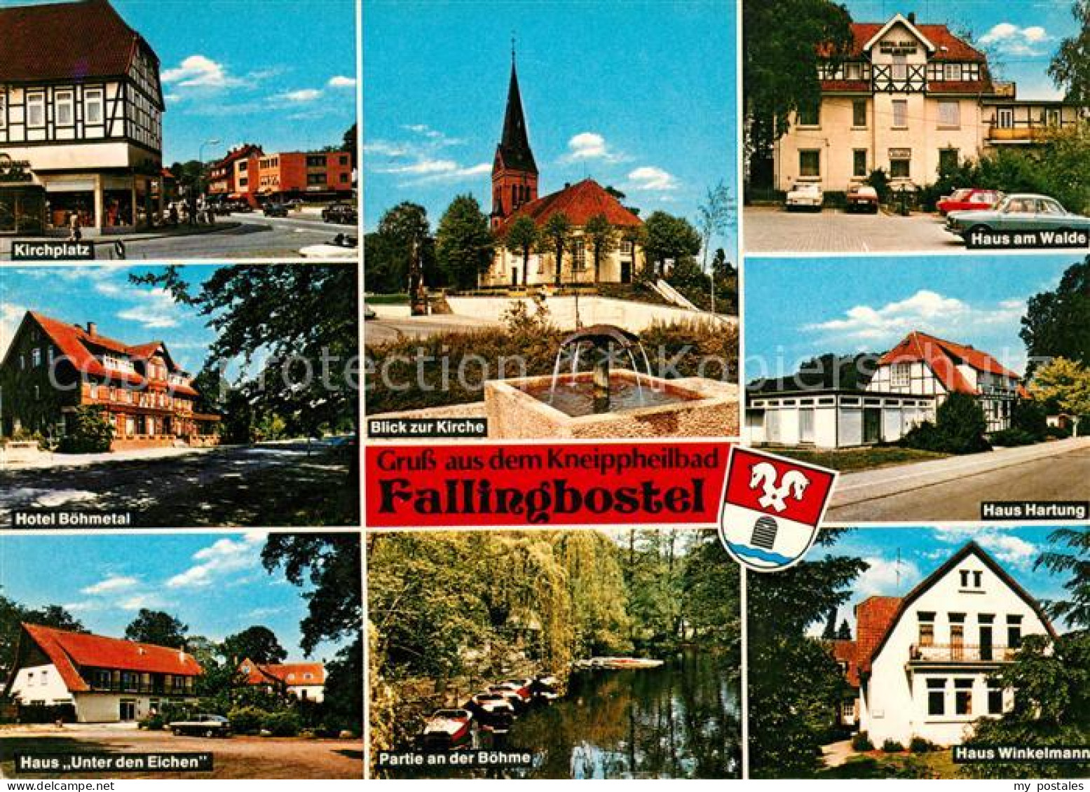 73071265 Fallingbostel Kirchplatz Hotel Boehmetal Kurhaus Kirche Brunnen Boehme  - Fallingbostel