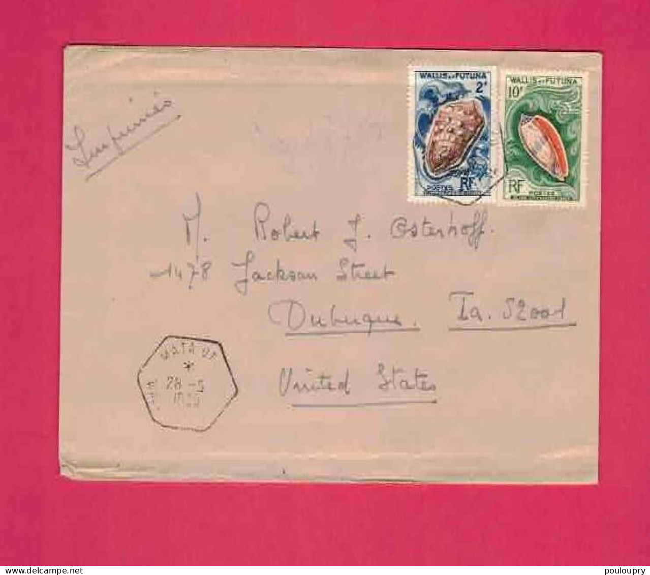 Lettre De 1959 Pour Les USA EUAN - YT N° 166 Et 167 - Faune - Coquillages - Lettres & Documents