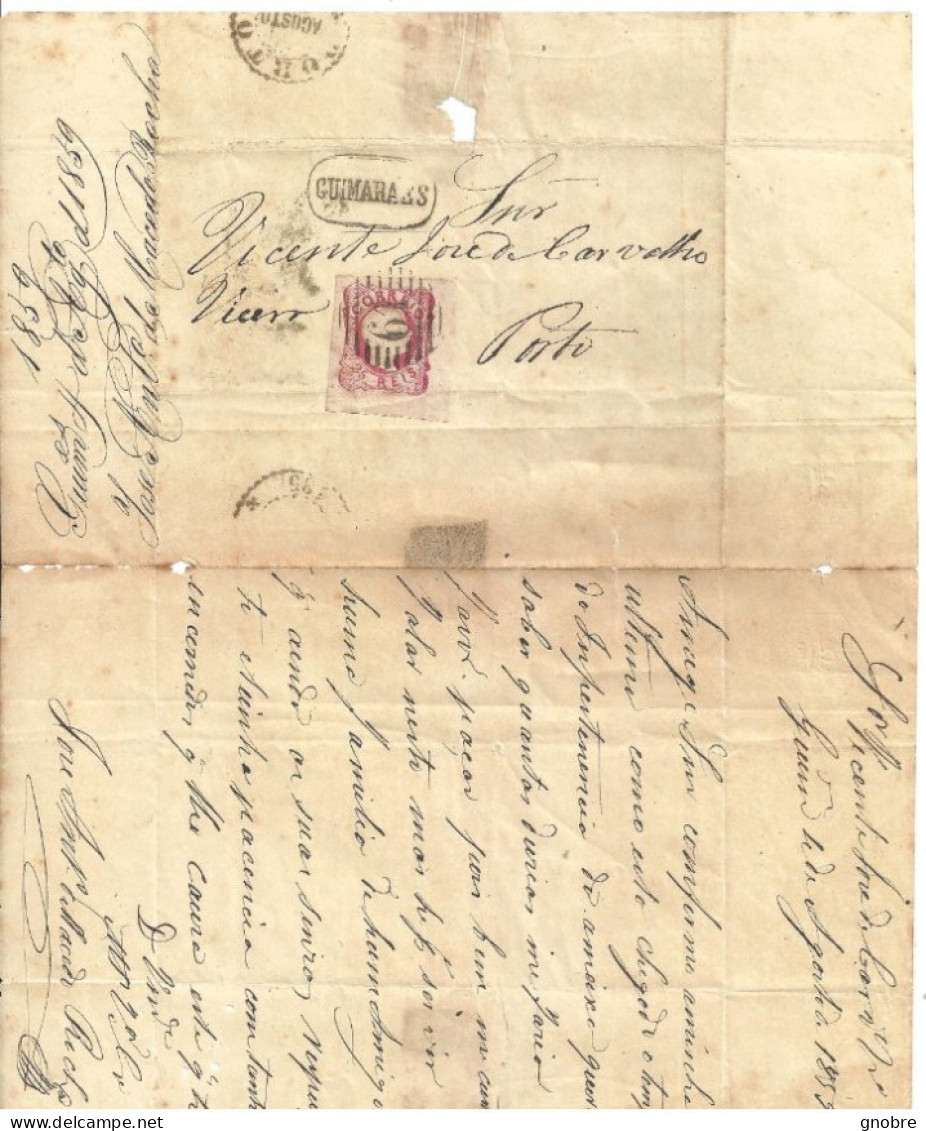 PORTUGAL COVER PORTO GUIMARAES 1859? - Lettres & Documents