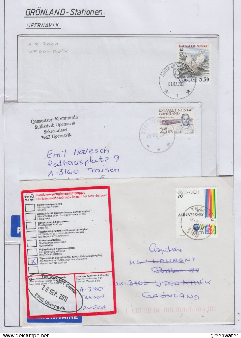 Greenland/Austria  Station Upernavik 5 Covers  (GB196) - Forschungsstationen & Arctic Driftstationen