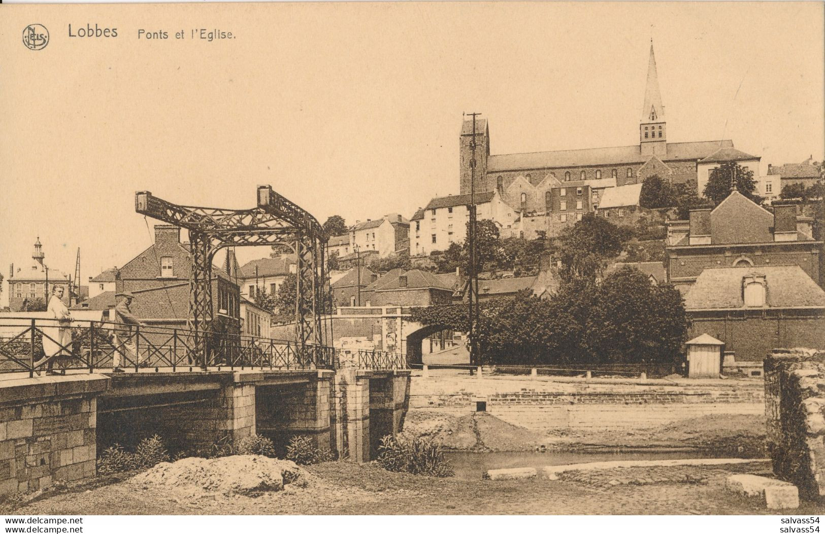 BELGIQUE : LOBBES - Ponts Et L'Eglise - Lobbes